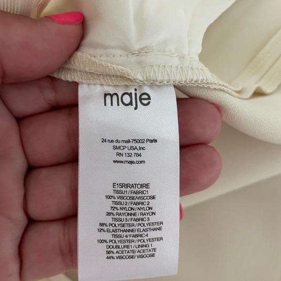 Maje Riratoire Ivory Lace Detail mini dress - Picture 13 of 13